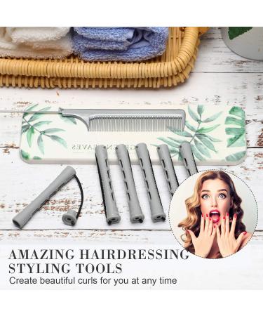 36-Piece Cold Wave Rods for Hair Perming & Styling - Gray 0.59 Inch Hair Rollers & Steel Rat Tail Comb - Buy Online on GoSupps.com