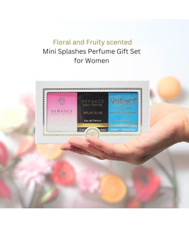 Versace 3 Pcs Mini Set For Women (Individual Box): Dylan Turquoise 5 Ml Eau De Toilette + Dylan Blue 5 Ml Eau De Parfum + Bright Crystal 5 Ml Eau De Toilette Eros Dylan Blue Eau Fraiche - Buy Online on GoSupps.com