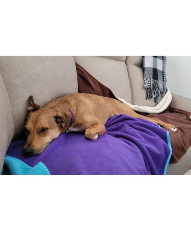 Waterproof Jumbo Blanket 80x60 - Purple/Blue, UltraSoft, Leakproof Bed & Furniture Protector for Adults and Pets - EZ Wash/Dry Reversible Design - Buy Online on GoSupps.com