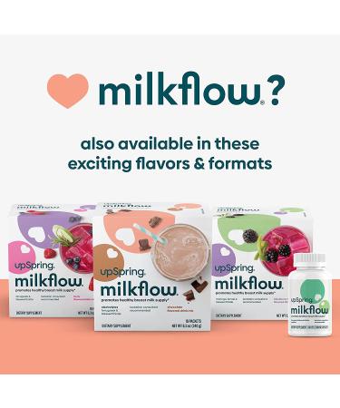 UpSpring MilkFlow Fenugreek & Blessed Thistle Chocolate Supplement | 16 Packets (15g Each) - Boost Milk Supply - Buy Online on GoSupps.com