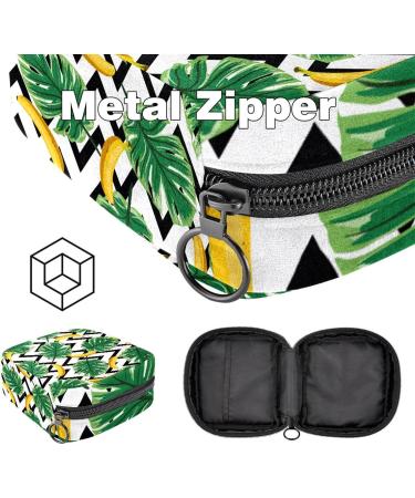 Menstrual Pad Bag with Zipper | Tropical Stripes Ladies Napkin Pouch & Tampons Collection Bag for Women & Girls | International Shipping Available - Buy Online on GoSupps.com