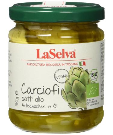 La Selva Carciofi sott olio - Organic artichoke quarters in oil 180 g