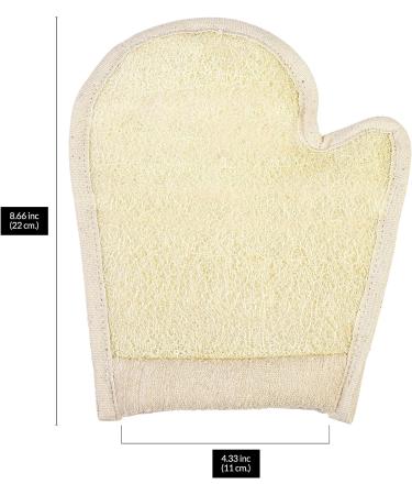 Lionesse Premium Exfoliating Loofah Glove Pad - Natural Turkish Shower Body Scrubber - Buy Online on GoSupps.com