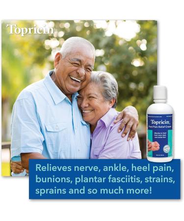 Topricin Foot Pain Relief Cream 8 oz - Effective Pain Relief for Feet | Fast Shipping Worldwide - Buy Online on GoSupps.com