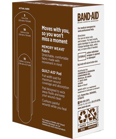 Band-Aid Brand Ourtone Flexible Fabric Adhesive Bandages - 30 Count - Buy Online on GoSupps.com