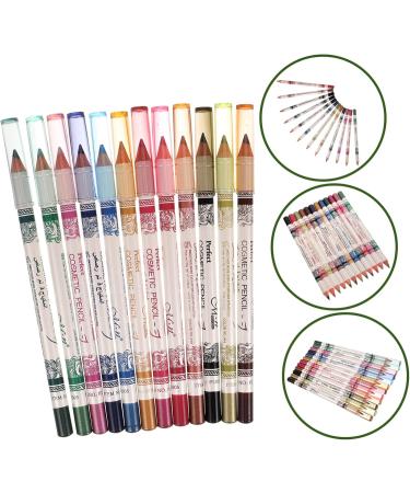 Angoily 24 pcs Long Pen Liner Lip Cosmetic Makeup Pencil Eye Eyeliner Eyebrow Waterproof Lasting Colorful 1 count (Pack of 1) As Shownx2pcs - Buy Online on GoSupps.com