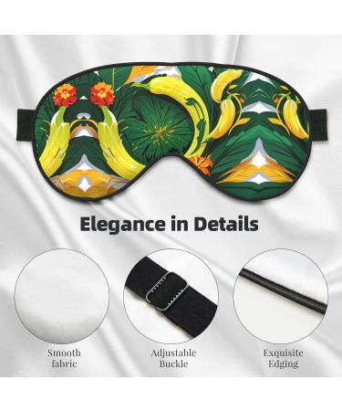 Buy SSIMOO Tropical Banana Leaves Soft Sleep Eye Mask - Breathable Travel Eye Patch for Women | Perfect for Relaxation - Buy Online on GoSupps.com