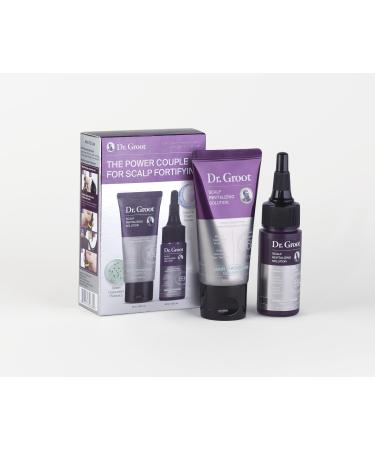 Dr. Groot Scalp Revitalizing Solution Travel Set Hair Thickening Shampoo & Treatment TSA Approved Rosemary Oil for Smooth Hair Korean Hair Care