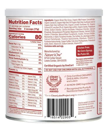 Baby's Only Organic Sensitive LactoRelief with DHA & ARA Toddler Formula 12.7 Oz (Pack of 6) - Non-GMO USDA Organic - Lactose Sensitivity - Clean Label Project Verified - Buy Online on GoSupps.com