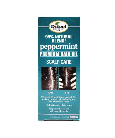 Difeel Peppermint Scalp Care Hair Oil 2.5 oz. - Buy Online on GoSupps.com