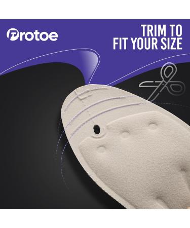 Messaging Insoles for Men & Women - Glycerin Comfort for Plantar Fasciitis & Heel Pain Relief - Adjustable Fit for All Shoes & Sandals - Buy Online on GoSupps.com