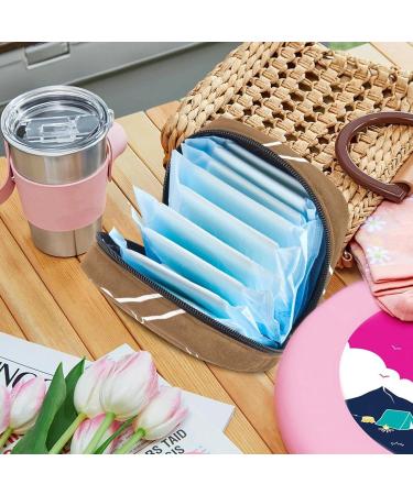 Feminine Product Pouch with Dog Seamless Pattern - Sanitary Napkin Storage Bag and Nursing Pad Holder for Women and Girls - Buy Online on GoSupps.com