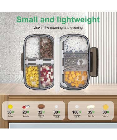 Weekly XL Pill Organizer | Portable Waterproof Travel Pill Box for Vitamins & Supplements - Buy Online on GoSupps.com
