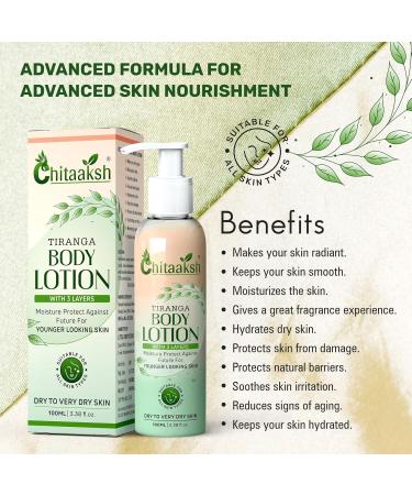 Chitaaksh Deep Nourish Body Lotion With 3 Layers for Women & Men | Non Sticky Body Moisturizer With Natural Sunscreen | Winter Body Lotion For Dry To Very Dry Skin (100 ML) - Buy Online on GoSupps.com