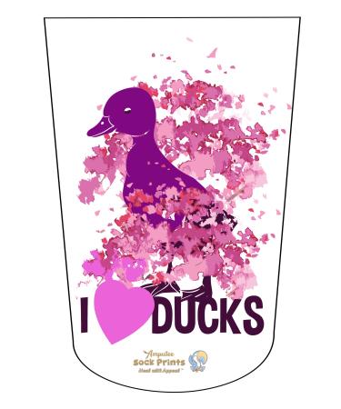 Amputee SockI Love Ducks V1 BTKA Regular 3ply Stump Sock
