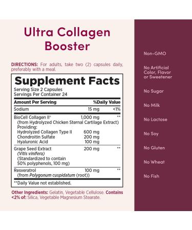 Nature s Bounty Optimal Solutions Ultra Collagen Booster for Healthy-Aging Supplement Resveratrol Hyaluronic Acid Collagen Capsules for Women 48 Capsules 48 Count (Pack of 1) - Buy Online on GoSupps.com