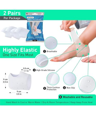 Zengear Silicone Heel Protectors (4pcs) | Prevent Blisters & Cracked Heels | Gel Cushion Cups for Men & Women - Buy Online on GoSupps.com