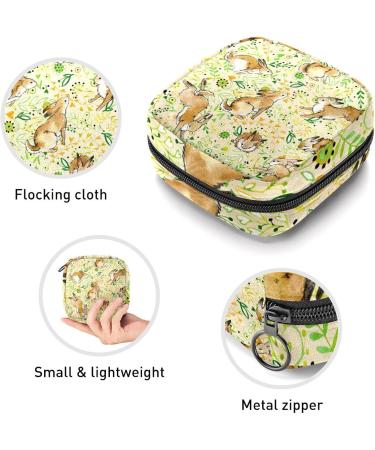 Buy Women's Bonds Storage Pockets Stillpad - Wild Rabbit Running Painted Leaves Portable Period Kit Bag for Girls | Stylish & Functional Feminine Product Carrier - Buy Online on GoSupps.com
