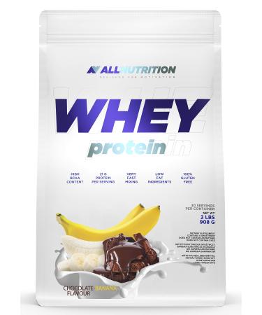 All -Nutrition WPC Whey Protein Powder with amino acids - Protein protein powder - fat -poor protein powder isolates for muscle building and relaxation after fitness - 908g - Chocolate Banana Chocolate Banana 908