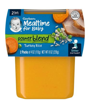 Gerber Turkey Rice Dinner 2nd Foods - 2 Pack (4 oz Each) | Nutritional Baby Food - Buy Online on GoSupps.com