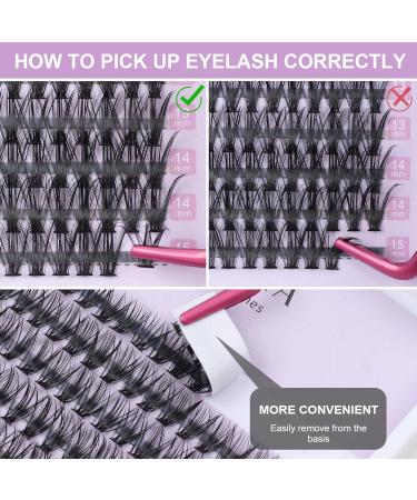 240pcs D Curl 40D 0.07 Cluster Eyelash Extensions | Soft Natural False Lashes DIY At-Home | 9-15mm Mix 40D-D-0.07 - Buy Online on GoSupps.com