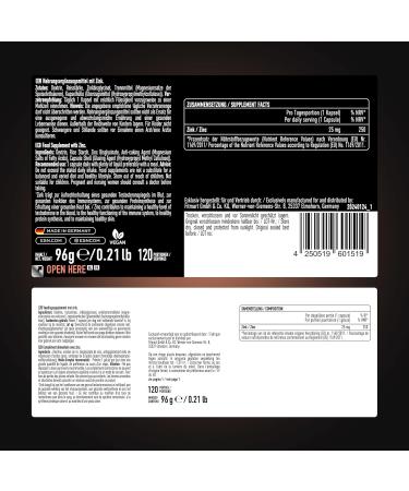 Buy ESN Zinc 2-Pack | 120 Capsules 25mg Zinc Bisglycinate | Vegan Immune Support | Quality Tested in Germany - Buy Online on GoSupps.com