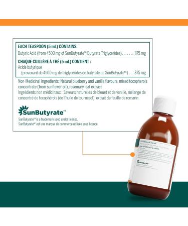 Genestra Brands SunButyrate Liquid | Source of Butyric Acid to Support Colon Cell Energy* | 280 ml | Natural Blueberry-Vanilla Flavour - Buy Online on GoSupps.com