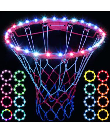 Rope lights LED Basketball Hoop Light, Remote Control Waterproof Basketball Rim Lights with 17 Colors 7 Lighting Modes, Super Bright Goal Accessories for Kids Adults Boys Outdoor Game and Training