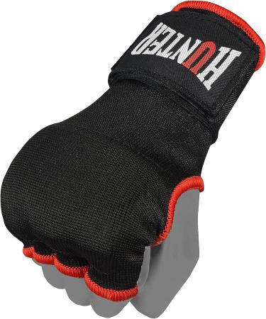 HUNTER Gel Padded Inner Gloves with Hand Wraps for Boxing - Pair, Black S/M - Buy Online on GoSupps.com