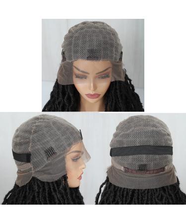 SOKU 32 Inch Goddess Faux Locs Full Lace Frontal Wig - Handmade Synthetic Wavy Braided Wig for Black Women - Buy Online on GoSupps.com