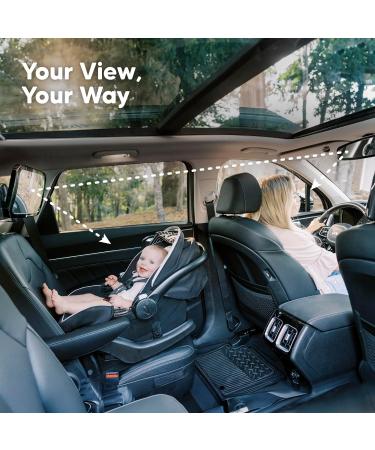 Baby Car Mirror - Wide Shatterproof Safety Infant Mirror for Rear Facing Car Seat - Sleek Black Design - Buy Online on GoSupps.com