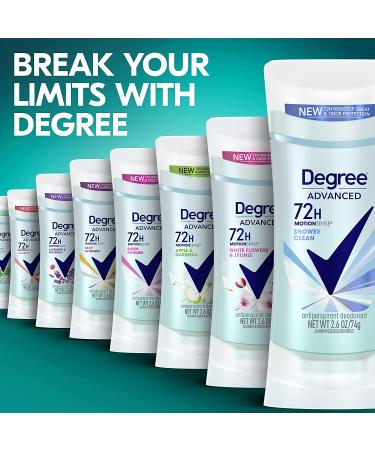 Degree Advanced Shower Clean Antiperspirant for Women 2.6 oz - Pack of 4 | 72-Hour Sweat & Odor Protection with MotionSense Technology - Buy Online on GoSupps.com