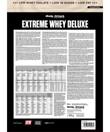 Body Attack Extreme Whey Deluxe - Cookies & Cream 900g | International Shipping Available - Buy Online on GoSupps.com