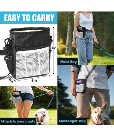 GYTFOG Pet Products Small Dog Treat Bag Black Color Dog Treat Pouch Outdoor Feeding Fanny Pack Portable Foldable Dog Supplies. - Buy Online on GoSupps.com