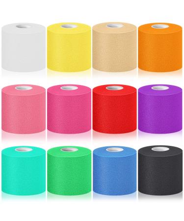 12 Pieces Foam Prewrap Athletic Tape Sports Wraps Prewrap and Athletic Tape Pre Wrap Tape Breathable Sports Tape Pre Wrap for Running Hiking Hair (Assorted Colors) - Buy Online on GoSupps.com