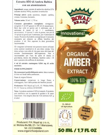 PHRoyal BIO Liquid Baltic amber extract Food supplements Strengthens the body 50 ml - Buy Online on GoSupps.com