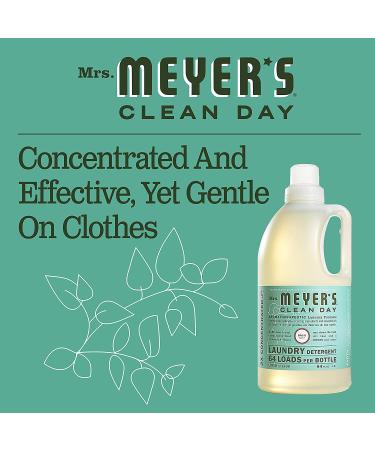Mrs. Meyer's Liquid Laundry Detergent - Biodegradable, Cruelty-Free, Basil Scent, 64 oz (Pack of 2) - 128 Loads - Buy Online on GoSupps.com