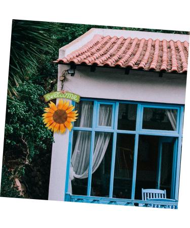 TOPPERFUN Pendant Front Door Sign Fall Decor Wall Decor Iron Country Style Flowers - Buy Online on GoSupps.com