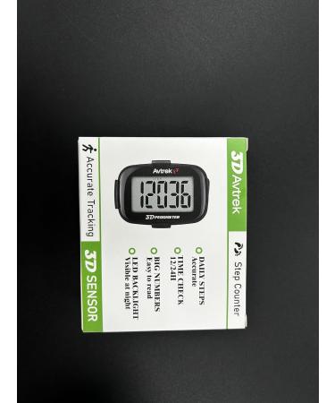 AVTREK Precise 3D Mini Pedometer - Ideal for Walking Running & Hiking - Compact & Lightweight Black - Buy Online on GoSupps.com