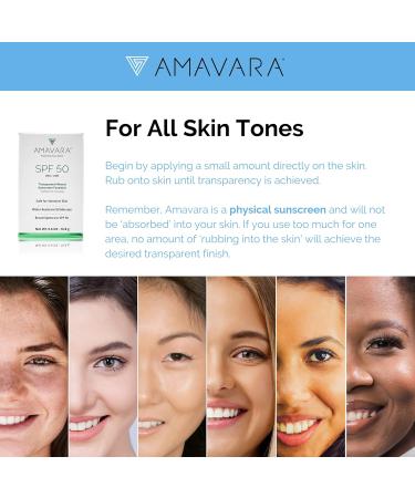 Amavara Mineral Clear Sunscreen Face Stick SPF 50 Sheer 2-Pack - Reef Safe, Zinc Oxide, Waterproof Sunscreen for Kids & Sensitive Skin - Vegan & Cruelty Free - 1.2oz - Buy Online on GoSupps.com