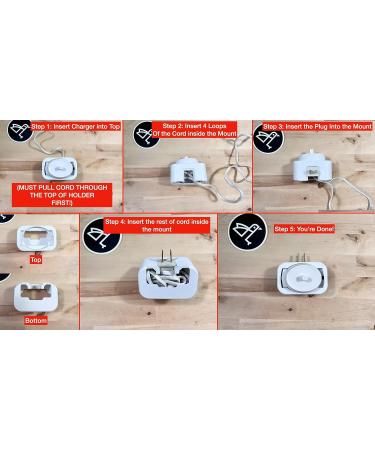 Electric Toothbrush Wall Holder Organizer - White | Burd Oral-B - Charger not Included - Buy Online on GoSupps.com