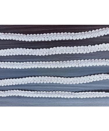 1/2 Inch White Gimp Braid Trim - 15 Yards for Upholstery, Costume & DIY Crafts - Buy Online on GoSupps.com
