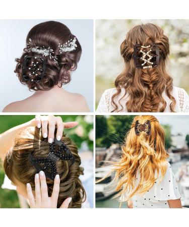 Buy Dadabig 7-Piece Pearl Hair Accessories Set | Magic Elastic Clips & Wood Combs for Women & Girls - Stylish & Stretchy Hair Clips - Buy Online on GoSupps.com