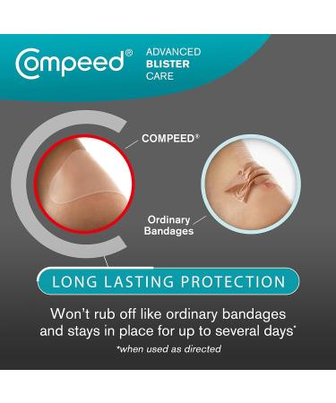 Compeed Advanced Blister Care Cushions 10 Count Medium Pads - 1 Pack - Heel Blister Patches - Foot Blister Prevention and Treatment - Hydrocolloid Waterproof Bandages - Buy Online on GoSupps.com