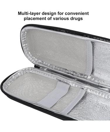 Insulin Cooler Travel Case - Portable Multi-Layer Zipper Design Refrigerator Bag (Black) - Buy Online on GoSupps.com