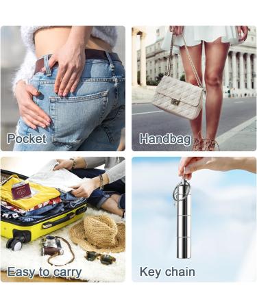 GREVOSEA Waterproof Pill Organizer Keychain - 2 Pieces Mini Capsule with 3 Compartments for Travel & Camping - Buy Online on GoSupps.com