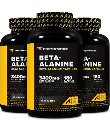 Primaforce Beta Alanine Capsules 3 400mg 180 Capsules (45 Servings) - Potent Beta-Alanine Supplement - Buy Online on GoSupps.com