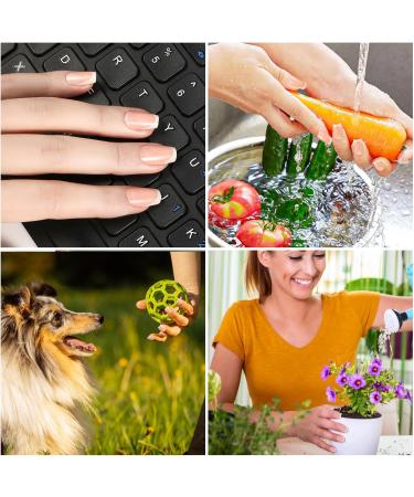 JSRQT 360 Pieces French Tip False Nails Artificial Acrylic French Nails Stick on Nails Nude Color Full Cover Fake Nails Tips for Women Girls Press on Nails Square Long Nail Art Manicure Decorations - Buy Online on GoSupps.com