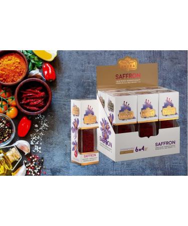 Ahura Finest Natural Saffron Threads - Pure Grade 1 All Red Saffron Spice - 4g Jar for Tea, Paella, Risotto, Pasta, Rice Cooking - No Additives - Buy Online on GoSupps.com