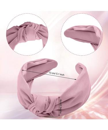 4-Piece Wide Knotted Headbands Set for Women and Girls - Solid Color Twist Turban Hairband Collection - Buy Online on GoSupps.com